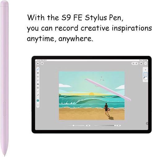 2 Pack Galaxy Tab S9 FE S Pen, for Samsung Galaxy Tab S9 FE / S9 FE+ Stylus Pen Replacement (Purple)