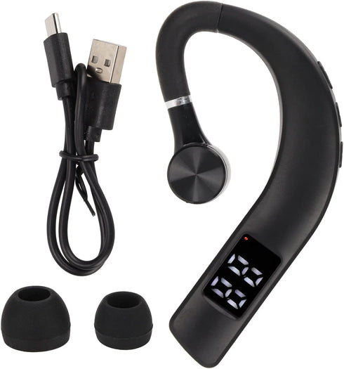 ASHATA Bluetooth Earpiece, BT5.2 Wireless Handsfree Headset, 240mAh Battery, IPX5 Waterproof, 180 Degree Rotating Ear