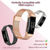 MIJOBS Stainless Steel Strap for Fitbit Inspire 2, Waterproof Metal Band Replacement for Women Men