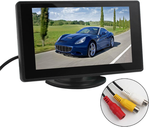 BW 4.3 inch TFT LCD Digital Car Rear View Monitor with 360 Swivel Stand for Backup Cameras