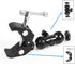 WANBY 1/4" 3/8" Double Ballhead Magic Arm Camera Clamp Mount Monitor Mount Bracket with Super Clamp with and Thread