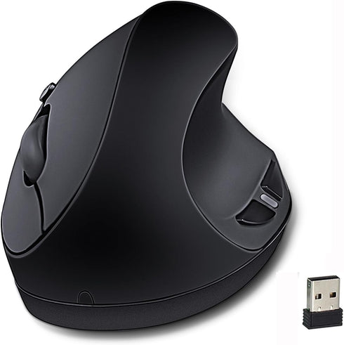 SUNGI Ergonomic Wireless Mouse,Vertical Mouse 2.4GHz Optical Mice with Adjustable DPI for Carpal