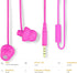 TM Super Mini Total Soft Silicon Earbuds Headphones with Mic for Cellphones, Pink