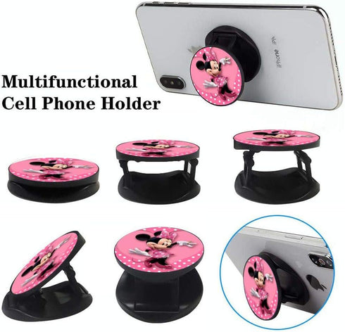 (3 Pack) Multifunction Cell Phone Stand Finger Holder and Grip Pink Heart,Foldable Phone Kickstand Mount for Smartphones and Tablets