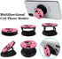 (3 Pack) Multifunction Cell Phone Stand Finger Holder and Grip Pink Heart,Foldable Phone Kickstand Mount for Smartphones and Tablets