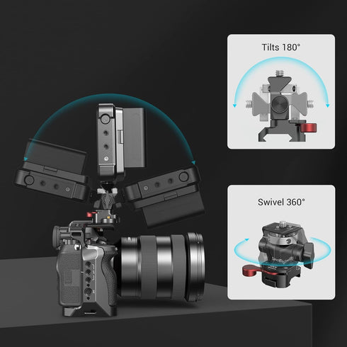 SMALLRIG Field Monitor Mount with NATO Clamp, Camera Monitor Holder for 5” and 7” Monitors