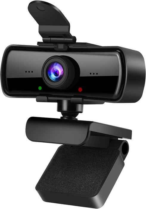 Ejfete 1080P HD Webcam with Microphone and Privacy Cover, USB Plug & Play