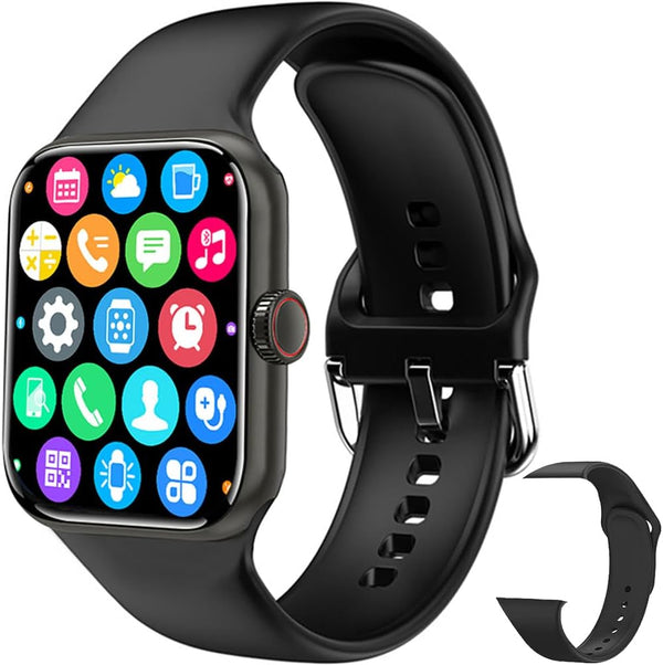 Smart Watch for Men Women Kids, 2.09" Touch Screen Fitness Tracker Smartwatch with Call/SMS/Sleep Monitor, Black