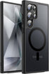 JETech Shockproof Magnetic Case for Samsung Galaxy S24 Ultra 5G, Black, Translucent Matte Back, MagSafe Compatible