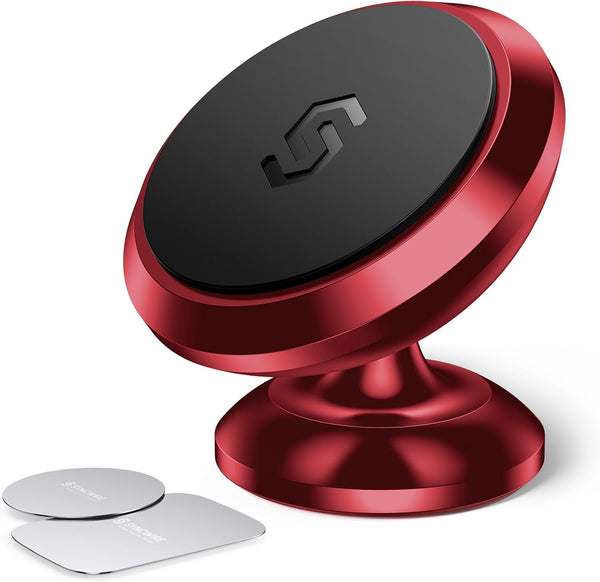 Syncwire Magnetic Phone Car Mount for Dashboard, 360° Adjustable Magnet Cell Phone Holder in Red