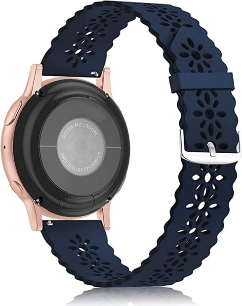 Compatible for 3Plus Vibe Plus Band, Silicone Lace Slim Thin Hollow-Out Replacement Straps for 3Plus Vibe Smartwatch