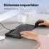 Perixx PERIBOARD-409U ES Mini USB Teclado QWERTY Español con Ñ tecla, Negro Brillante