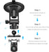 Rear Camera Mount (2 Pcs), Universal Adjustable Back Windshield Camera Mount, Dash Cam Rearview Camera Bracket for Car