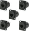 Toronce D-CAT6 Panel-Mount Connector | EtherCon Pass-Through Connector 5-Pack
