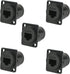 Toronce D-CAT6 Panel-Mount Connector | EtherCon Pass-Through Connector 5-Pack