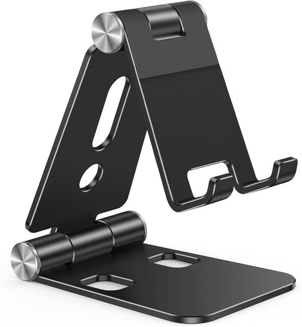 OMOTON Foldable Cell Phone Stand, C4 Portable Aluminum Holder - Adjustable Phone Dock Cradle for iPhone, Samsung,
