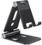 OMOTON Foldable Cell Phone Stand, C4 Portable Aluminum Holder - Adjustable Phone Dock Cradle for iPhone, Samsung,