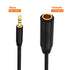 1/4 to 3.5mm Cable 1ft Long, Quarter inch (6.35mm) Female to 3.5mm Male Adapter, 1/8 to 1/4 Stereo Audio Cable,for Headphone, Amplifiers, Guitar, Amp etc. Nylon Braided Cable, 2-Pack