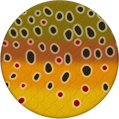 Brown Trout Pattern Fish Art PopSockets Standard PopGrip - Fishing Gift