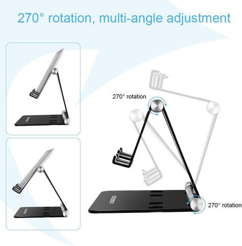 aceyoon 2 Adjustable Tablet Stand, iPad/Cell Phone Holder for Desk, Aluminum Alloy Stand Holder for Phones or a