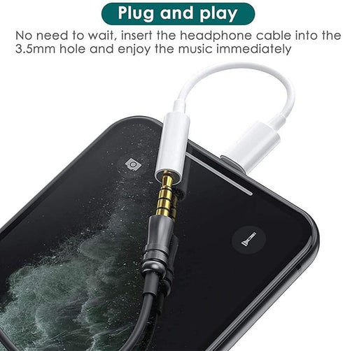 Headphones Adapter, 2 Pack Lightning to 3.5 mm Audio Aux Adapter Dongle for iPhone 14 13 12 11 Pro