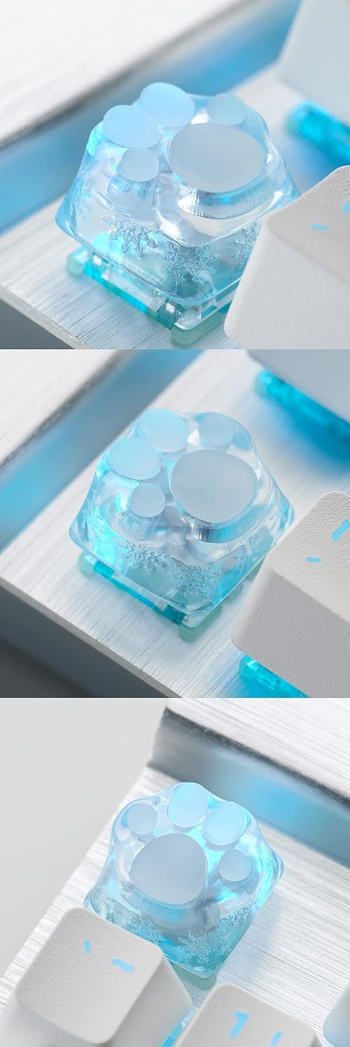 SYA Cute Novelty Cat-Claws Keycap, 3D Model OEM Profile, Squishy-Paws Custom Key Caps for Cherry MX Switches,
