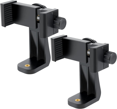 2 Pack Tripod Phone Mount, Cell Phone Holder Mount Head with Standard Screw Adapter, Rotates Vertical and Horizontal,