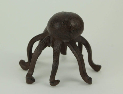 Brown Cast Iron Octopus Cell Phone Stand