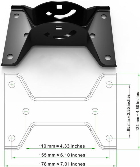 Universal Mounting Pole (Diameter 1 1/2", Length 17") - J Pole Mount for Antenna & Starlink Dish
