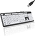 Large Print Keyboard, 104 Keys Wired USB High Contrast Keyboard with Oversized Print Letters for Visually Impaired