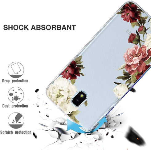 Case for Galaxy J7 Refine/J7 2018/J7 Star/J7 V 2nd Gen, Clear Soft TPU Shockproof Protective Phone Cover