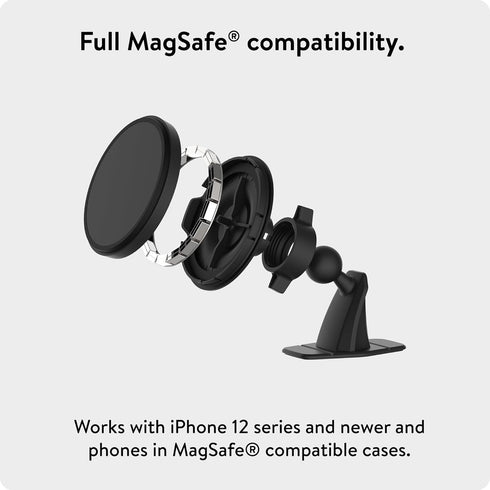 Mous MagSafe Compatible Dashboard Mount, Phone Car Dash Mount for iPhone 16/15/14/13/12 Series, MagSafe Accessories