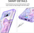 Miqala for Galaxy S8 Case, Glow in The Dark Three Layer Heavy Duty Shockproof Protective Case (Light Purple)