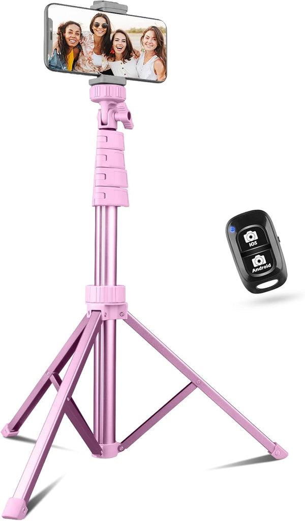 Sensyne 62" Phone Tripod & Selfie Stick, Extendable Stand with Wireless Remote, Compatible with iPhone Android Phone