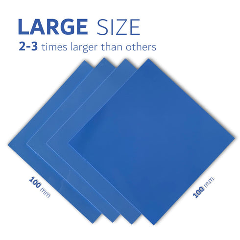 Thermal Pad 6W/mK 4 Pack, 100x100mm, 0.5mm, 1mm, 1.5mm, 2mm Silicone Cooling Pad, Non-Conductive Heat Resistance for