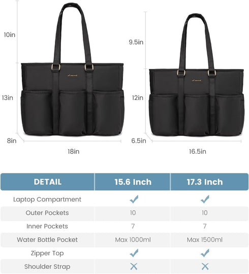 LOVEVOOK Laptop Tote Bag for Women Work, Teacher Tote Bag Nurse Bag With Large Cup Holder, Utility Professional