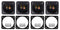 3.1 Square Double Binding Gold Plate Push Spring Loaded Jacks Connector Speaker Box Terminal Cup with Screws (Black -