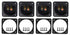 3.1 Square Double Binding Gold Plate Push Spring Loaded Jacks Connector Speaker Box Terminal Cup with Screws (Black -