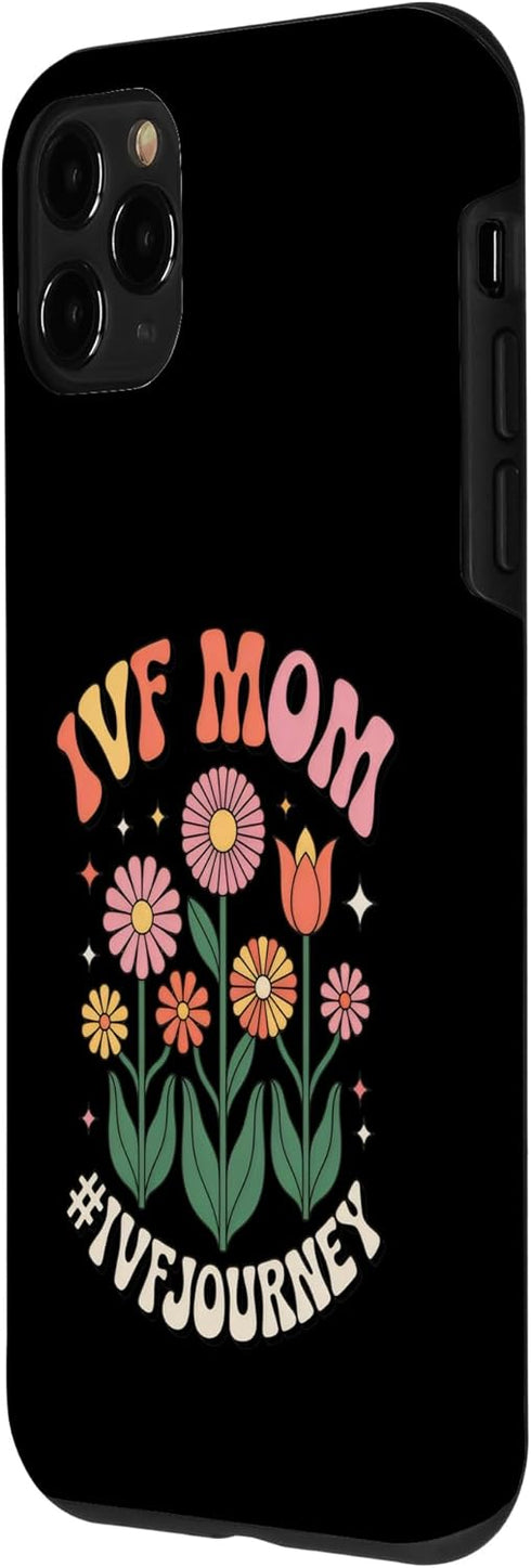 IVF Warrior Moms Infertility awareness 11 IVF Mom Fertility Support Retro Floral Case for iPhone Pro