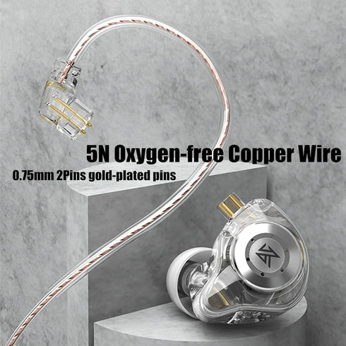 KZ EDX PRO Wired Earbuds, HiFi Deep Bass 1DD Wired Ear Buds with 10mm Dynamic Driver Over Ear Headset and Detachable