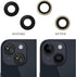 2pcs/Set 15 Plus Camera Lens Replacement for iPhone 15 Rear Glass with Pre-Installed Adhesive + Repair Tool Kit,