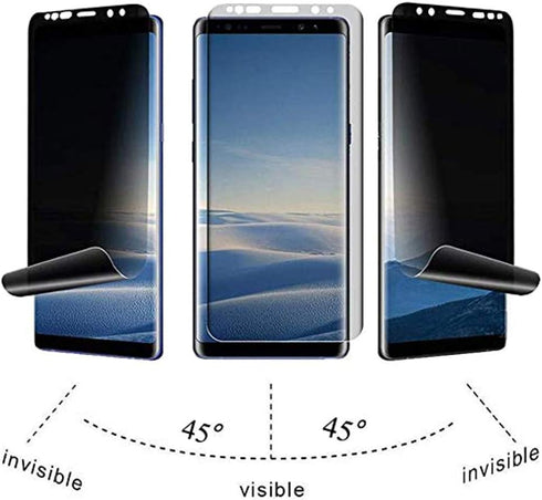 Galaxy Note 9 Privacy Screen Protector, 2-Way Anti Spy Soft Film, Scratch Resistant Nano Shield (Black)