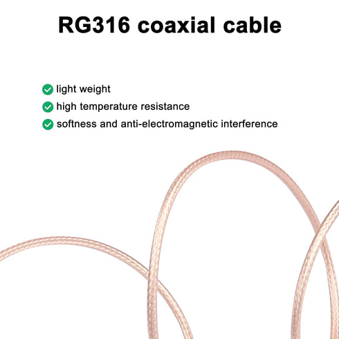 RG316 -0.8M/2.6FT 2PCS XMSJSIY BNC Pigtail Cable Bare Wire Coaxial Coax Antenna Open End Connector Adapter Extension
