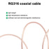 RG316 -0.8M/2.6FT 2PCS XMSJSIY BNC Pigtail Cable Bare Wire Coaxial Coax Antenna Open End Connector Adapter Extension