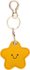 lasuroa Cute Star Leather Keychain Holder, Waterproof Anti-Scratch Hidden GPS Tracker Case Cover