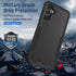 Aozuoton Durable Rubber Phone Case for Samsung Galaxy A13 5G with Screen Protector, Full Body Protection, Black