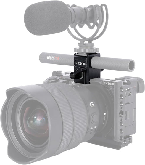NICEYRIG Multi-functional NATO Clamp to 15mm Rod Clamp, Quick Release NATO Rail Lock Mount for EVF, Microphone, LED