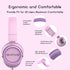 Kids Headphones V1 Wired Stereo Foldable On-Ear Headphones for School/Toddlers/Teens, Pink