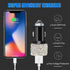 Dual USB Car Charger, 5V/2.4A Bling Fast Charge Dual Port USB Car Adapter, Compatible with All Chargers