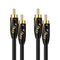 J&D Audiophiles RCA Cable, 24 AWG 2RCA Male to Male Stereo Interconnect